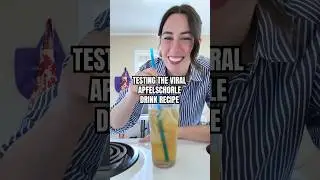 TRYING APFELSCHORLE FOR THE FIRST TIME @krysthasis #tiktok #viral #trending #apple #drink