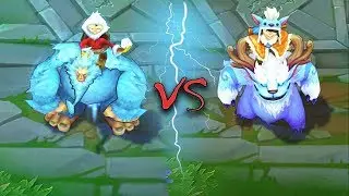 NUNU ALL SKINS & Splash Arts Old VS New Comparison Rework - League of Legends
