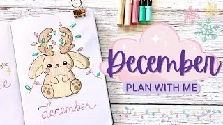 December bullet journal 🐰 cozy kawaii winter ❄️ plan with me