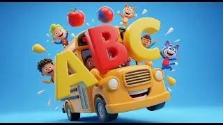 ABC School Bus Parade 🚌 | Learn Alphabet A-Z with Fun Rhymes | 3D Kids Animation