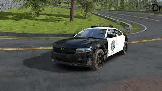 Dodge Charger Police Car High-Speed Chase & Epic Crash | DriveCSX Car Crash Simulator Gameplay
