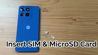 Moto G57 Power Вставьте SIM-карту и карту MicroSD
