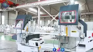 CNC Double Head Cutting Machine - CNC 190mm Cutting Inside 45 &90 LJZ2S 550x4600 CNC #windowmachine