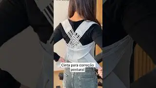 👉 Link do produto na descri&ccedil;&atilde;o. Cinta de Corre&ccedil;&atilde;o Postural dia #shorts #correcaopostural #achados