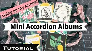 Mini Accordion Album ❀ 🌿 Using my scraps!  | Rediscover Your Stash Series 2020