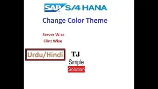 SAP-GS-Theme-01 - Theme Color Change in SAP S/4HANA (Clint Wise) - Urdu/Hindi