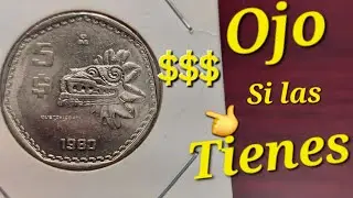 5 peso coin 1980 this is the value of these pieces🤑🤑👈👈