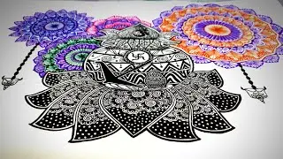 How to draw Mandala Art.How to draw Kalash Zentangle Art.Zentangle/Mandala Art Step by step process