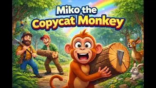 Miko the Copycat Monkey 🐒 | Funny Moral Story for Kids | Kids Learning Animation
