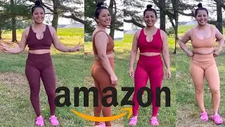 Amazon Squat Proof Ribbed Seamless Leggings Sets Part 1 🥰