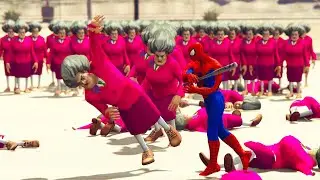 سبايدرمان في معركة ضد 100 من المعلمة الشريرة ياترى هل سيهزمهم!! 😱🔥