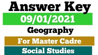 Geography answer key 2021||master cadre geography||