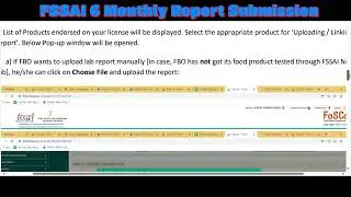 FSSAI 6 Monthly  External Test Report| Upload on FOSCOS| #fssai #foscos #report #regulatory #video
