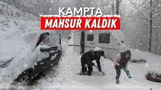 Şiddetli Kar Fırtınasında Karavanda Mahsur Kaldık! | Kış Kampı