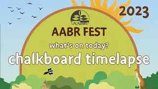 Whats on today? Chalkboard timelapse  - AABRfest 2023