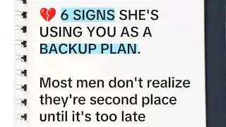 Signs girl She's Using You as Backup Plan Written by: jorda kanyarwanda Most men don't realize these