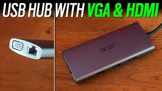 USB-C концентратор 9-в-1 &mdash; VGA, HDMI, 3 порта USB 3.0, Ethernet 1 Гбит/с, Power Delivery 100 Вт, ...