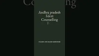 AP EDCET B.Ed COUNSELLING