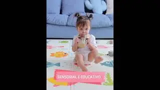 Tapete Infantil Emborrachado Dobr&aacute;vel Dupla Face Educativo