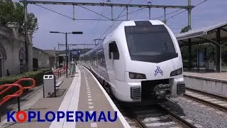 Arriva drielanden FLIRT vertrekt van station Valkenburg!
