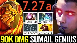 WTF 90K DMG in Last 30Min! Sumail Genuis Ember Sprit -45% CD Meta Epic 7.27 Dota 2 Pro Gameplay