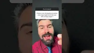 O BANCO &Eacute; OBRIGADO A ACEITAR NEGOCIA&Ccedil;&Atilde;O DE D&Iacute;VIDA QUE N&Atilde;O CONSIGO PAGAR?