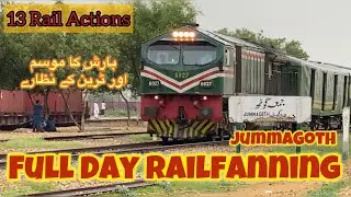 Railfanning at Jummagoth Railway Station |  Rainy Weather and Trains❤️| 10 September 2025