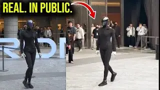 Xpeng IRON Humanoid Robot’s First Public Street Appearance
