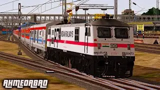 Gujarat Sampark Kranti Express | Departing Ahmedabad Junction | MSTS Open Rails | Indian Railways