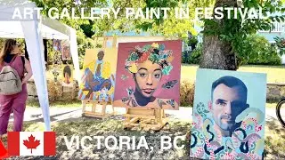 🇨🇦[4k]  Art Gallery Paint In  Festival in Victoria ,BC, Canada, 2023