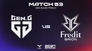 GEN vs. BRO | Match53 H/L 02.26 | 2021 LCK Spring Split