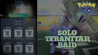Solo Tyranitar Raid - Pokemon Go