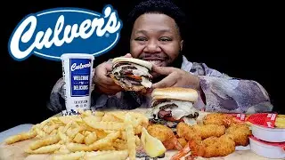 Culver's Triple Mushrooms Swiss Mukbang