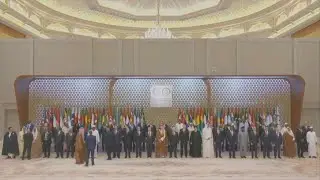 Arab, Muslim leaders pose for family photo at summit on Gaza | AFP