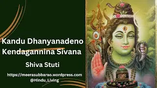 Kandu Dhanyanadeno Kendagannina Sivana | Shiva Stuti | Verse by Verse Meaning