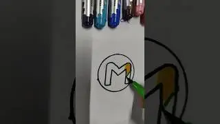 Pencil colour 🆚 sketch colour logo drawing | easy logo drawing | logo#short #shorts#reels