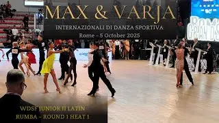 WDSF Rome 2025: Max & Varja | Rumba (Junior II Latin - Round 1)