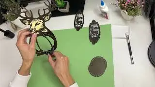 How to make Deer Head Lantern - Deer Head Shadow Box, Light Box - Paper Cutting Lamp SVG