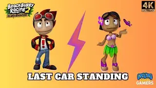 Rez vs Leilani | 2 Player Split Screen | Last Car Standing | Beach Buggy Racing 2
