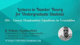 024 | Number Theory | Linear Diophantine Equations in three variables