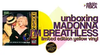 MADONNA - I'M BREATHLESS - Yellow Vinyl LP - Unboxing 4K