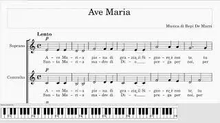 Ave Maria (Bepi De Marzi) - SCTB 4 voci cantante virtuale