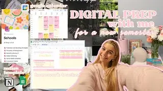 HOW I DIGITALLY PREP FOR A NEW SEMESTER | google calendar, notion, homework tracker