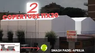 Ecco come abbiamo realizzato 2 Coperture Padel (11x20) | 🟥 AmarantoIdea per Smash Padel Aprilia