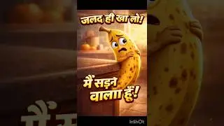 NERVOUS BANANA 😨 | Jaldi Kha Lo Warna&hellip; | Funny Talking Banana | Hindi Shorts