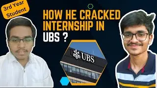 How He got Internship at UBS ? | Full interview Process Preparation Strategy | Aditya's Podcast