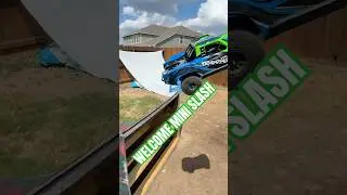 TRAXXAS MINI SLASH 4x4 GETS HUGE AIR!! BEST MINI RC. #traxxas #shorts #rc #rctruck #rc4x4 #rcshorts
