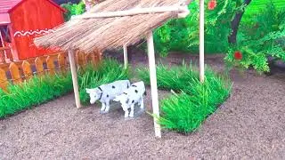 DIY mini farm house for cow - RP mini farming DIY