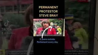 Steve Bray permanent protestor extra EXCITED at confidence vote on 2000th day outside Parliament