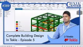 Tekla Structural Designer Tutorial || Complete RCC Building Design (Hindi) || Ep 5